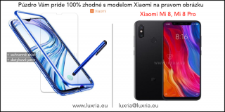 Magnetické púzdro Roybens Magnetic pre Xiaomi - Modré  + darček ochranné sklo a dotykové pero Pre Xiaomi: Mi 8 Pro