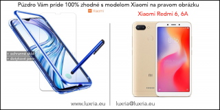 Magnetické púzdro Roybens Magnetic pre Xiaomi - Modré  + darček ochranné sklo a dotykové pero Pre Xiaomi: Redmi 6, 6A