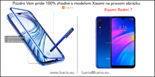 Magnetické púzdro Roybens Magnetic pre Xiaomi - Modré  + darček ochranné sklo a dotykové pero Pre Xiaomi: Redmi 7