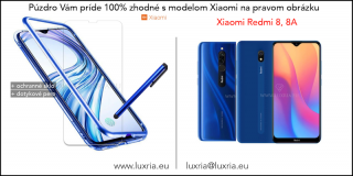 Magnetické púzdro Roybens Magnetic pre Xiaomi - Modré  + darček ochranné sklo a dotykové pero Pre Xiaomi: Redmi 8, 8A