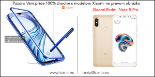 Magnetické púzdro Roybens Magnetic pre Xiaomi - Modré  + darček ochranné sklo a dotykové pero Pre Xiaomi: Redmi Note 5 Pro