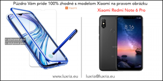 Magnetické púzdro Roybens Magnetic pre Xiaomi - Modré  + darček ochranné sklo a dotykové pero Pre Xiaomi: Redmi Note 6 Pro