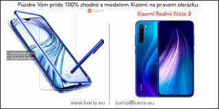 Magnetické púzdro Roybens Magnetic pre Xiaomi - Modré  + darček ochranné sklo a dotykové pero Pre Xiaomi: Redmi Note 8