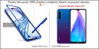 Magnetické púzdro Roybens Magnetic pre Xiaomi - Modré  + darček ochranné sklo a dotykové pero Pre Xiaomi: Redmi Note 8T