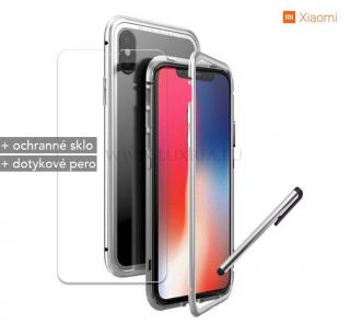 Magnetické púzdro Roybens Magnetic pre Xiaomi - Strieborné  + darček ochranné sklo a dotykové pero Pre Xiaomi: Mi Note 10 Lite