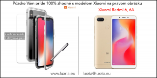 Magnetické púzdro Roybens Magnetic pre Xiaomi - Strieborné  + darček ochranné sklo a dotykové pero Pre Xiaomi: Redmi 6, 6A