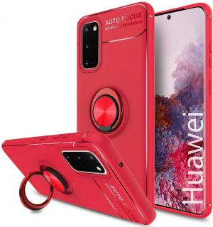 Multifunkčné magnetické púzdro Luxria Ring pre Huawei - Červené  + Dotykové pero zadarmo pre Huawei: Mate 10 Lite