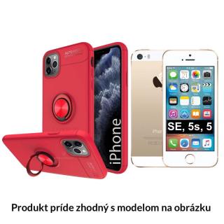 Multifunkčné magnetické púzdro Luxria Ring pre iPhone - Červené  + Dotykové pero zadarmo Iphone: XS Max