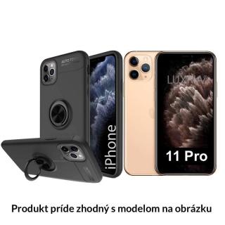 Multifunkčné magnetické púzdro Luxria Ring pre iPhone - Čierne  + Dotykové pero zadarmo Iphone: 11