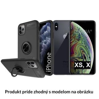 Multifunkčné magnetické púzdro Luxria Ring pre iPhone - Čierne  + Dotykové pero zadarmo Iphone: 12 Pro Max