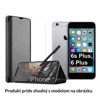 Otváracie Púzdro Roybens Clear View pre Apple iPhone - Čierne  + Darček ochranné sklo a dotykové pero Iphone: 12 Pro Max