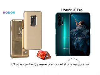 Otváracie Púzdro Roybens Clear View pre Honor - Zlaté  + Darček ochranné sklo a dotykové pero zadarmo Honor: 20 Pro