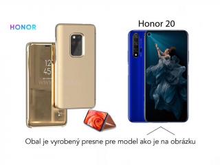 Otváracie Púzdro Roybens Clear View pre Honor - Zlaté  + Darček ochranné sklo a dotykové pero zadarmo Honor: 20