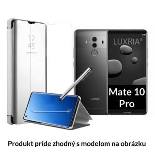 Otváracie Púzdro Roybens Clear View pre Huawei - Strieborné  + Darček ochranné sklo a dotykové pero zadarmo pre Huawei: Mate 30 Pro