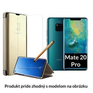 Otváracie Púzdro Roybens Clear View pre Huawei - Zlaté  + Darček ochranné sklo a dotykové pero zadarmo pre Huawei: Mate 30 Pro