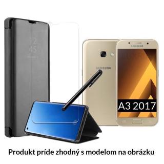 Otváracie Púzdro Roybens Clear View pre Samsung - Čierne  + Darček ochranné sklo a dotykové pero Samsung: Galaxy A12