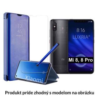 Otváracie Púzdro Roybens Clear View pre Xiaomi - Modré  + Darček ochranné sklo a dotykové pero zadarmo Pre Xiaomi: Mi 8, Mi 8 Pro