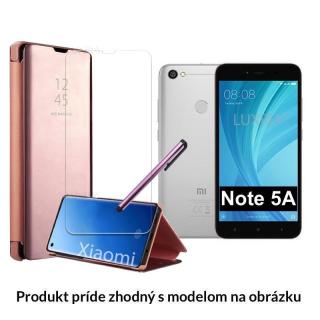 Otváracie Púzdro Roybens Clear View pre Xiaomi - Ružové  + Darček ochranné sklo a dotykové pero zadarmo Pre Xiaomi: Redmi Note 9s, Note 9 Pro