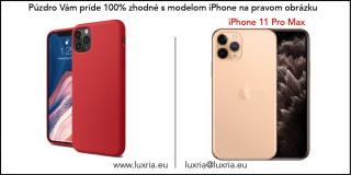 Púzdro Luxria Premium pre Apple iPhone - Červené (Liquid Silicone & Soft Touch) Iphone: 11 Pro Max