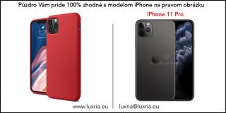 Púzdro Luxria Premium pre Apple iPhone - Červené (Liquid Silicone & Soft Touch) Iphone: 11 Pro