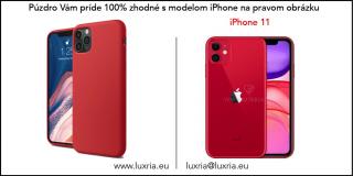 Púzdro Luxria Premium pre Apple iPhone - Červené (Liquid Silicone & Soft Touch) Iphone: 11