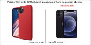 Púzdro Luxria Premium pre Apple iPhone - Červené (Liquid Silicone & Soft Touch) Iphone: 12 Mini