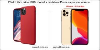 Púzdro Luxria Premium pre Apple iPhone - Červené (Liquid Silicone & Soft Touch) Iphone: 12 Pro Max