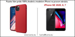 Púzdro Luxria Premium pre Apple iPhone - Červené (Liquid Silicone & Soft Touch) Iphone: 8 | 7 | SE 2020