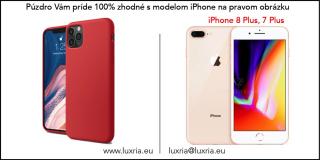 Púzdro Luxria Premium pre Apple iPhone - Červené (Liquid Silicone & Soft Touch) Iphone: 8 Plus | 7 Plus