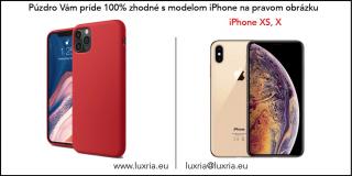 Púzdro Luxria Premium pre Apple iPhone - Červené (Liquid Silicone & Soft Touch) Iphone: X | XS