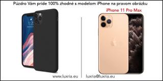 Púzdro Luxria Premium pre Apple iPhone - Čierne (Liquid Silicone & Soft Touch) Iphone: 11 Pro Max