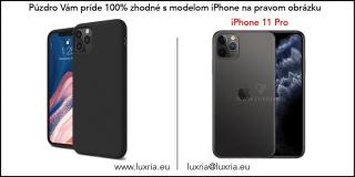 Púzdro Luxria Premium pre Apple iPhone - Čierne (Liquid Silicone & Soft Touch) Iphone: 11 Pro