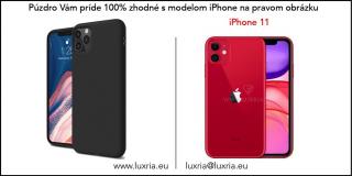 Púzdro Luxria Premium pre Apple iPhone - Čierne (Liquid Silicone & Soft Touch) Iphone: 11