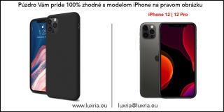 Púzdro Luxria Premium pre Apple iPhone - Čierne (Liquid Silicone & Soft Touch) Iphone: 12 | 12 Pro