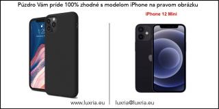 Púzdro Luxria Premium pre Apple iPhone - Čierne (Liquid Silicone & Soft Touch) Iphone: 12 Mini