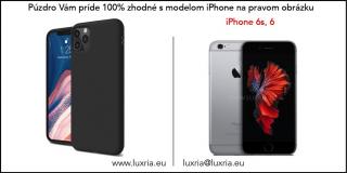 Púzdro Luxria Premium pre Apple iPhone - Čierne (Liquid Silicone & Soft Touch) Iphone: 6s | 6