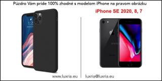 Púzdro Luxria Premium pre Apple iPhone - Čierne (Liquid Silicone & Soft Touch) Iphone: 8 | 7 | SE 2020