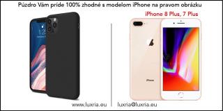 Púzdro Luxria Premium pre Apple iPhone - Čierne (Liquid Silicone & Soft Touch) Iphone: 8 Plus | 7 Plus