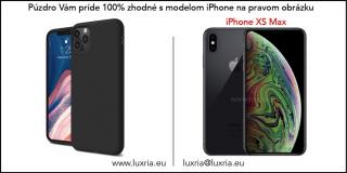 Púzdro Luxria Premium pre Apple iPhone - Čierne (Liquid Silicone & Soft Touch) Iphone: XS Max