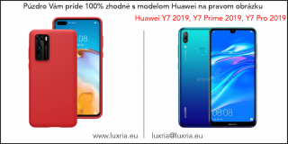 Púzdro Luxria Premium pre Huawei - Červené (Liquid Silicone & Soft Touch) pre Huawei: Huawei Y7 2019,  Y7 Prime 2019, Y7 Pro 2019