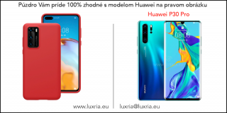 Púzdro Luxria Premium pre Huawei - Červené (Liquid Silicone & Soft Touch) pre Huawei: P30 Pro