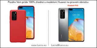 Púzdro Luxria Premium pre Huawei - Červené (Liquid Silicone & Soft Touch) pre Huawei: P40