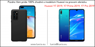 Púzdro Luxria Premium pre Huawei - Čierne (Liquid Silicone & Soft Touch) pre Huawei: Huawei Y7 2019,  Y7 Prime 2019, Y7 Pro 2019