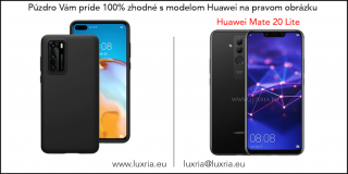 Púzdro Luxria Premium pre Huawei - Čierne (Liquid Silicone & Soft Touch) pre Huawei: Mate 20 Lite