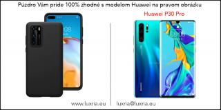 Púzdro Luxria Premium pre Huawei - Čierne (Liquid Silicone & Soft Touch) pre Huawei: P30 Pro