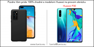 Púzdro Luxria Premium pre Huawei - Čierne (Liquid Silicone & Soft Touch) pre Huawei: P30