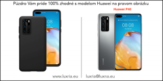 Púzdro Luxria Premium pre Huawei - Čierne (Liquid Silicone & Soft Touch) pre Huawei: P40