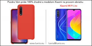 Púzdro Luxria Premium pre Xiaomi - Červené (Liquid Silicone & Soft Touch) Pre Xiaomi: Mi 9 Lite