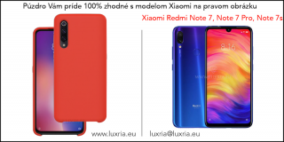 Púzdro Luxria Premium pre Xiaomi - Červené (Liquid Silicone & Soft Touch) Pre Xiaomi: Redmi Note 7, Note 7 Pro