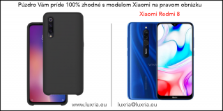 Púzdro Luxria Premium pre Xiaomi - Čierne (Liquid Silicone & Soft Touch) Pre Xiaomi: Redmi 8